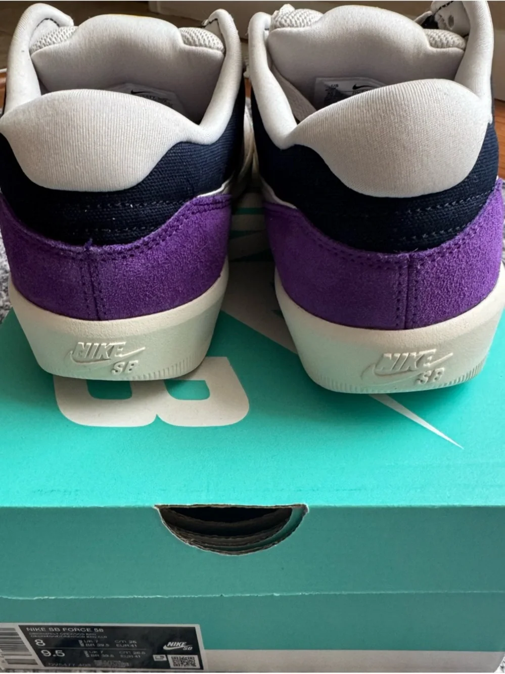 Nike SB Force 58 Obsidian/Wild Grape/Phantom/Light Orewood Brown, Brand NEW